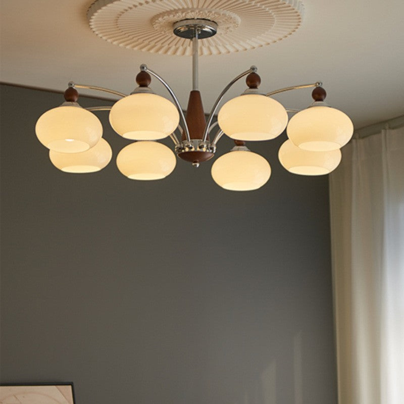 Persimmon Glass Chandelier