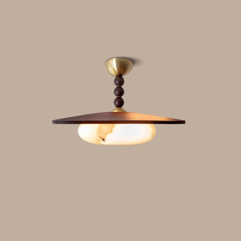 Walnut Pattern Wooden Pendant Light