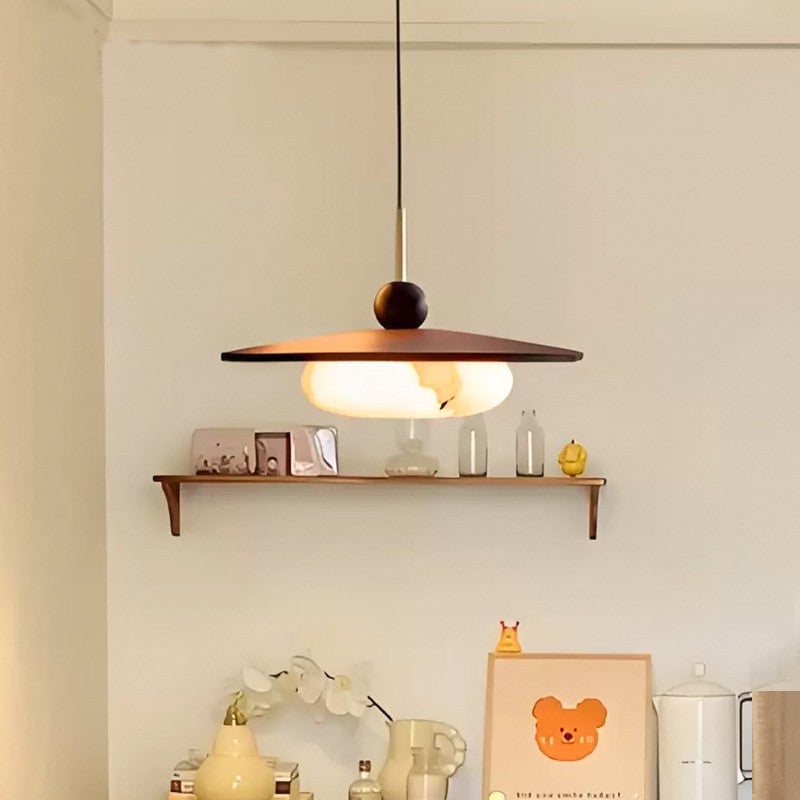Walnut Pattern Wooden Pendant Light