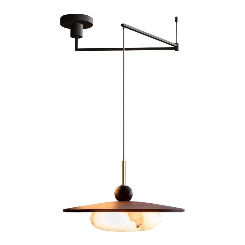 Walnut Pattern Wooden Pendant Light